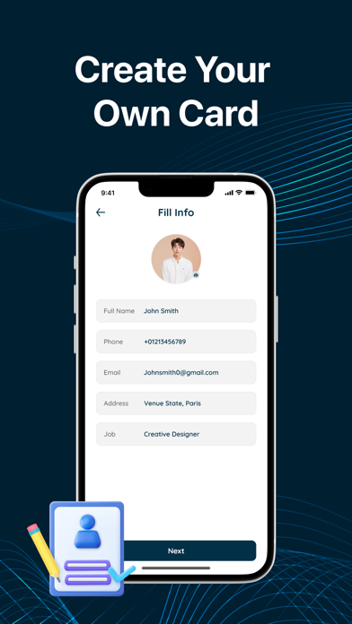 Business Card Scanner, Creator Screenshot