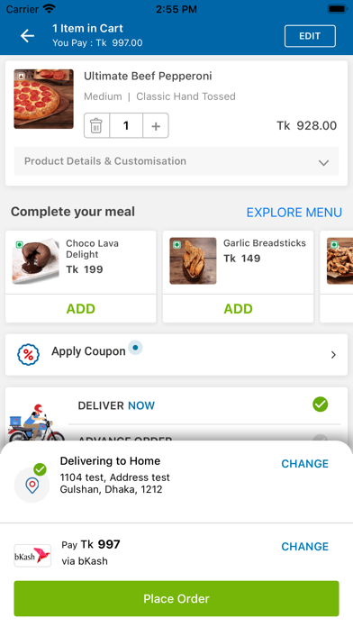Domino's Pizza Bangladesh Screenshot