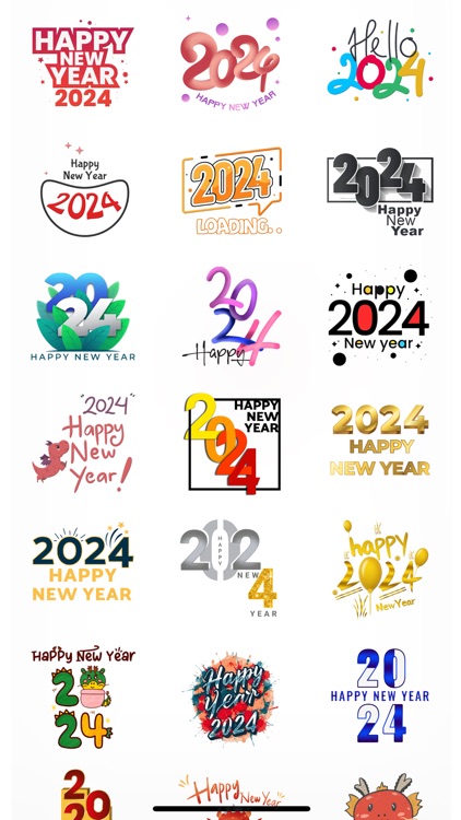 New Year 2024 Wishes Stickers