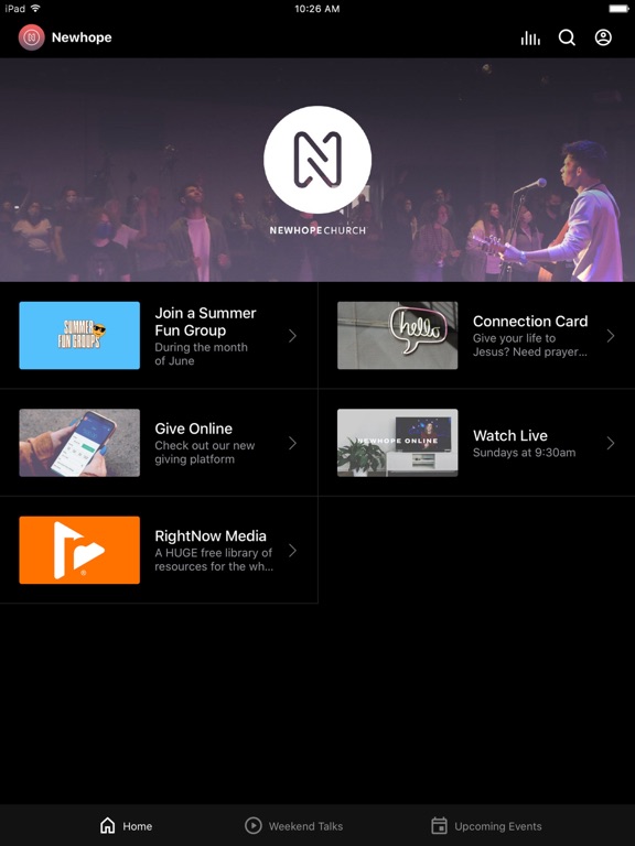 The Newhope Church App iPad screenshot 1 - Education app