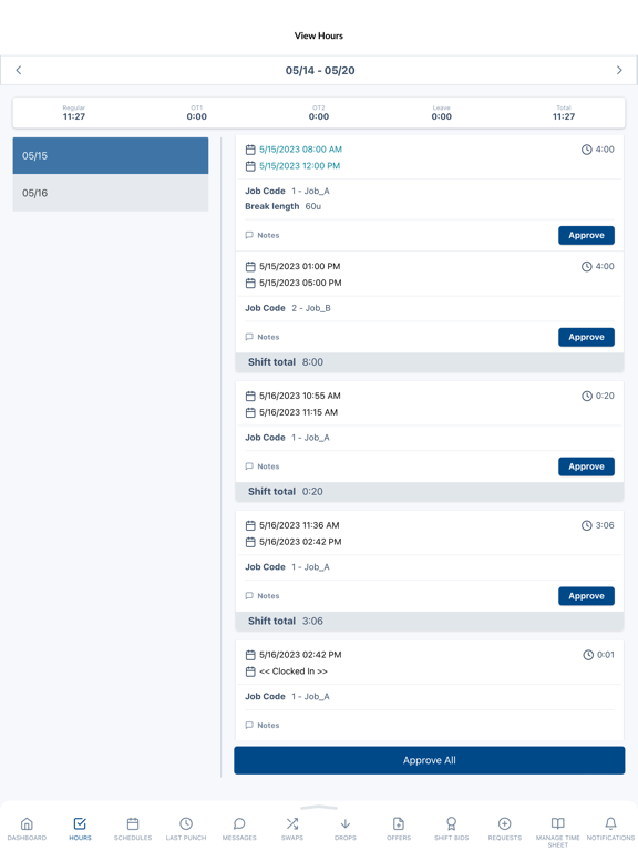 TimeClock Plus Clock iPad screenshot 4 - Business app