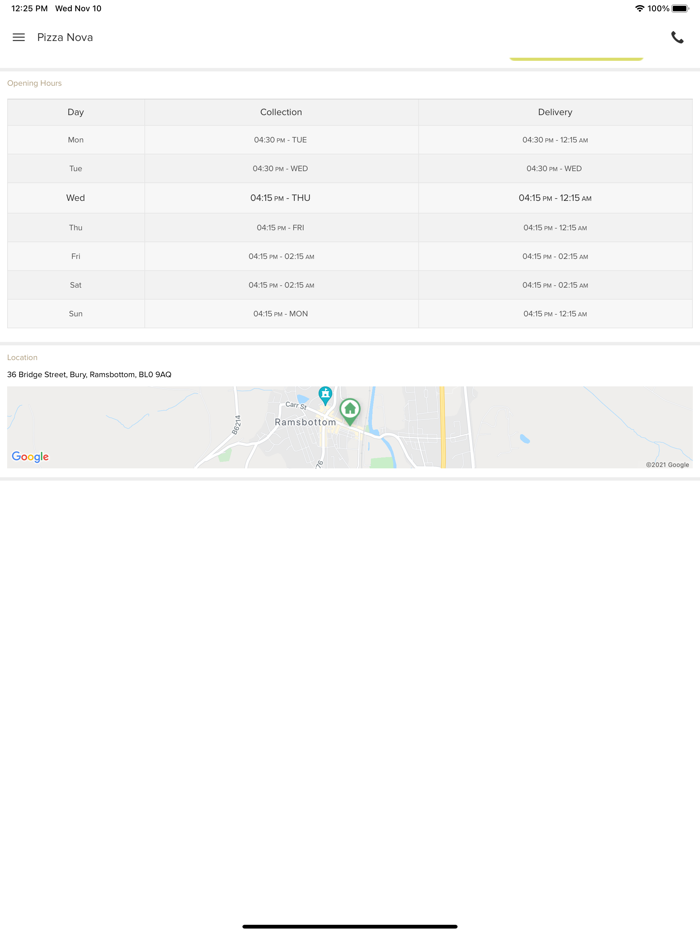 Pizza Nova Ramsbottom