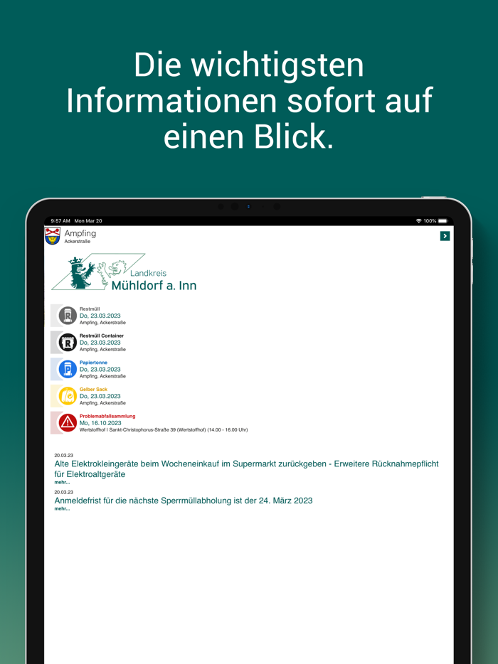 Mühldorf am Inn Abfall-App