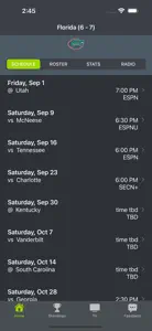 Florida Football Schedules screenshot #1 for iPhone