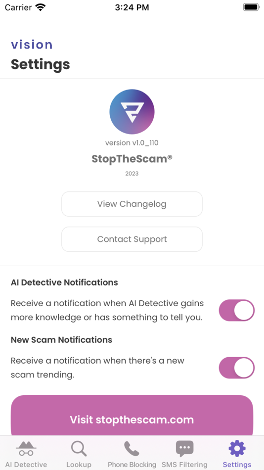#6. Vision: The Anti-Scam AI (iOS) Podle: StopTheScam, LLC