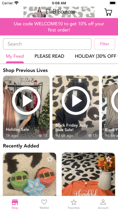 ElleB Boutique Screenshot