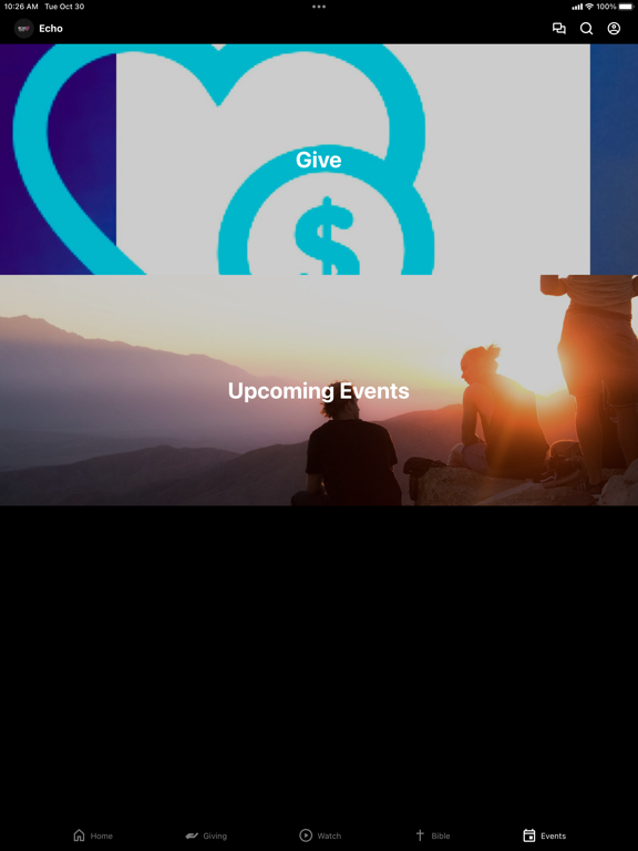 Echo Community Church iPad screenshot 3 - Education app