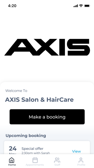 AXIS Salon & HairCare Screenshot