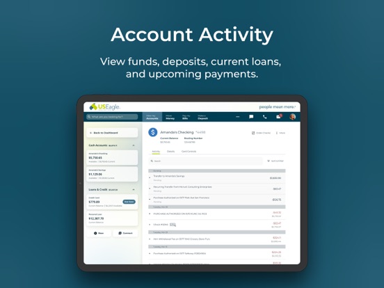 US Eagle Mobile Banking iPad screenshot 6 - Finance app