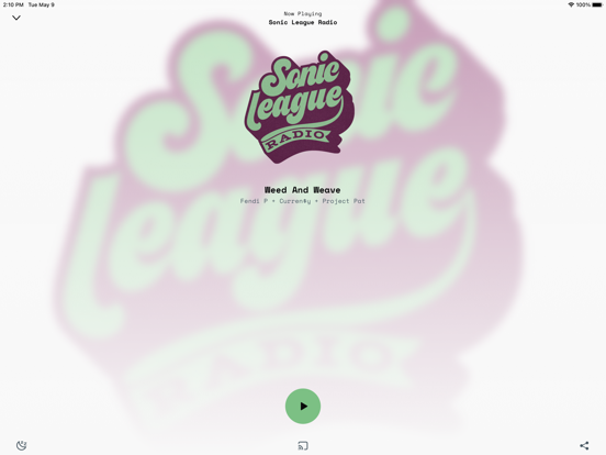 Sonic League Radio iPad screenshot 2 - Music app