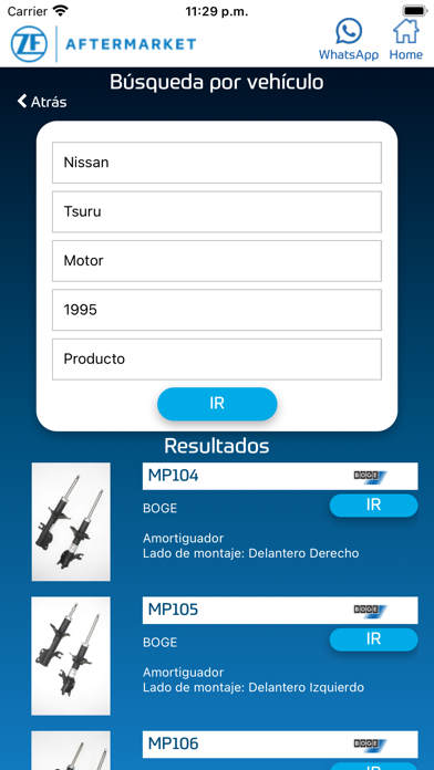 ZF México Catálogo Autopartes Screenshot