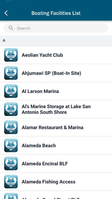CA Boating Facility Locator Screenshot