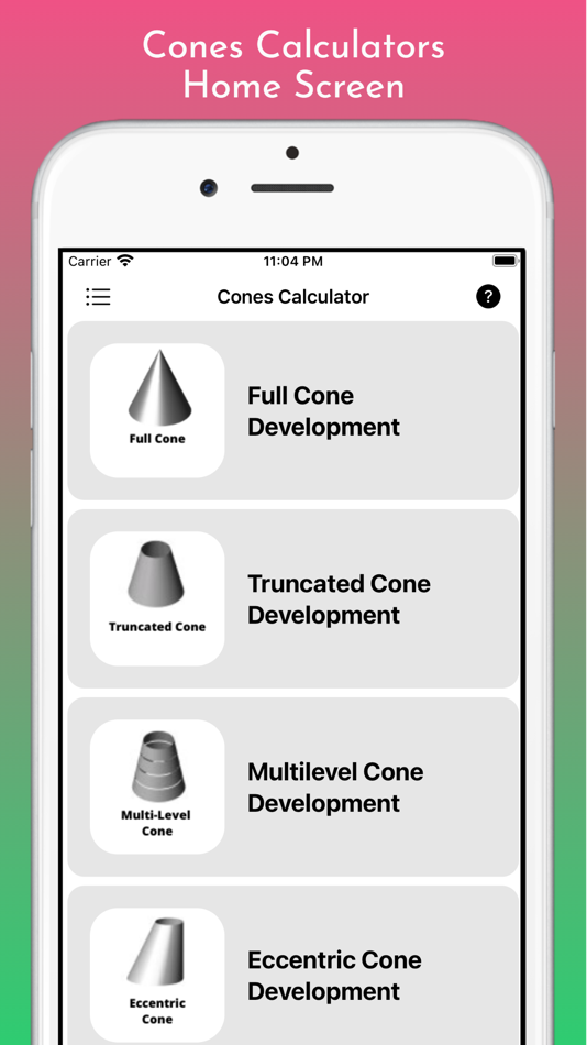 #1. Cones Calculator Pro (iOS) 由: Imran Pinjara