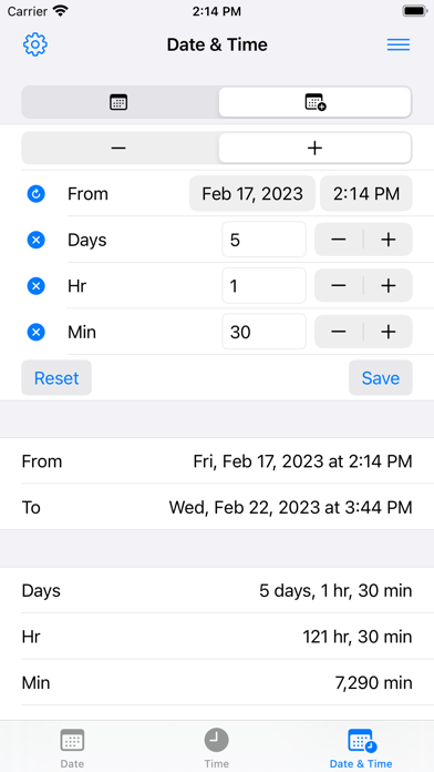 Date & Time Calculator Counter Screenshot