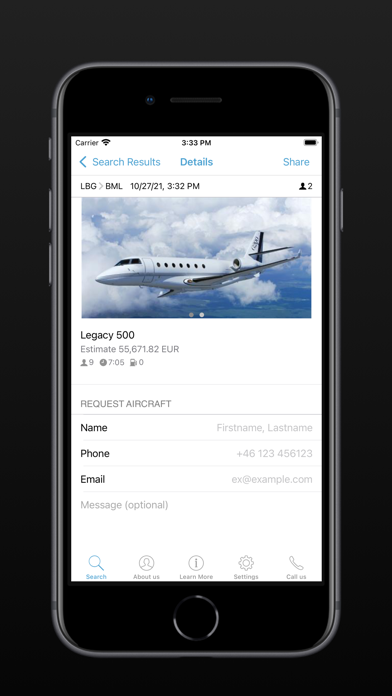 AVIA - Private Jet Charter App Screenshot