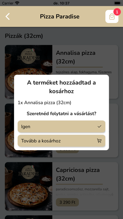 Pizza Paradise Dunaújváros Screenshot