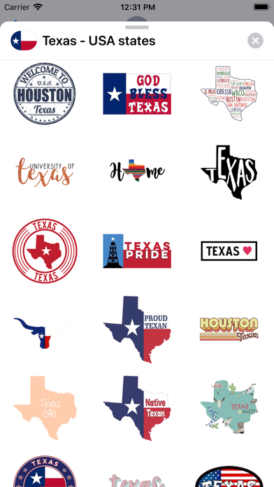 Screenshot #3 pour Texas emoji - USA stickers