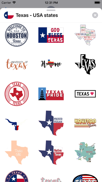 Texas emoji - USA stickers Screenshot