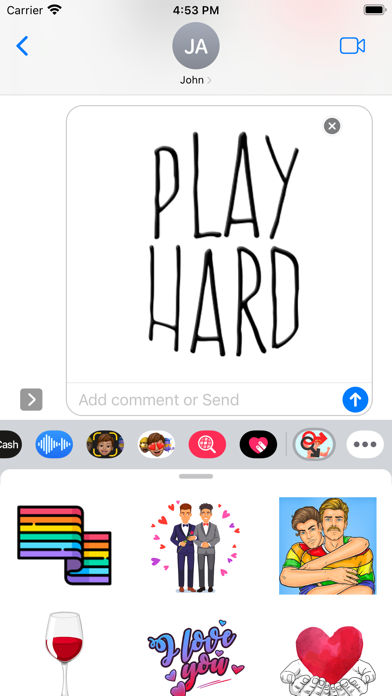 Fit Gay Couple Stickers Screenshot