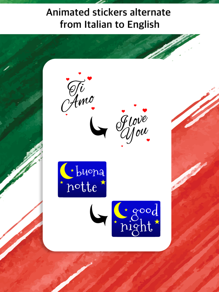 Italian to English Stickers