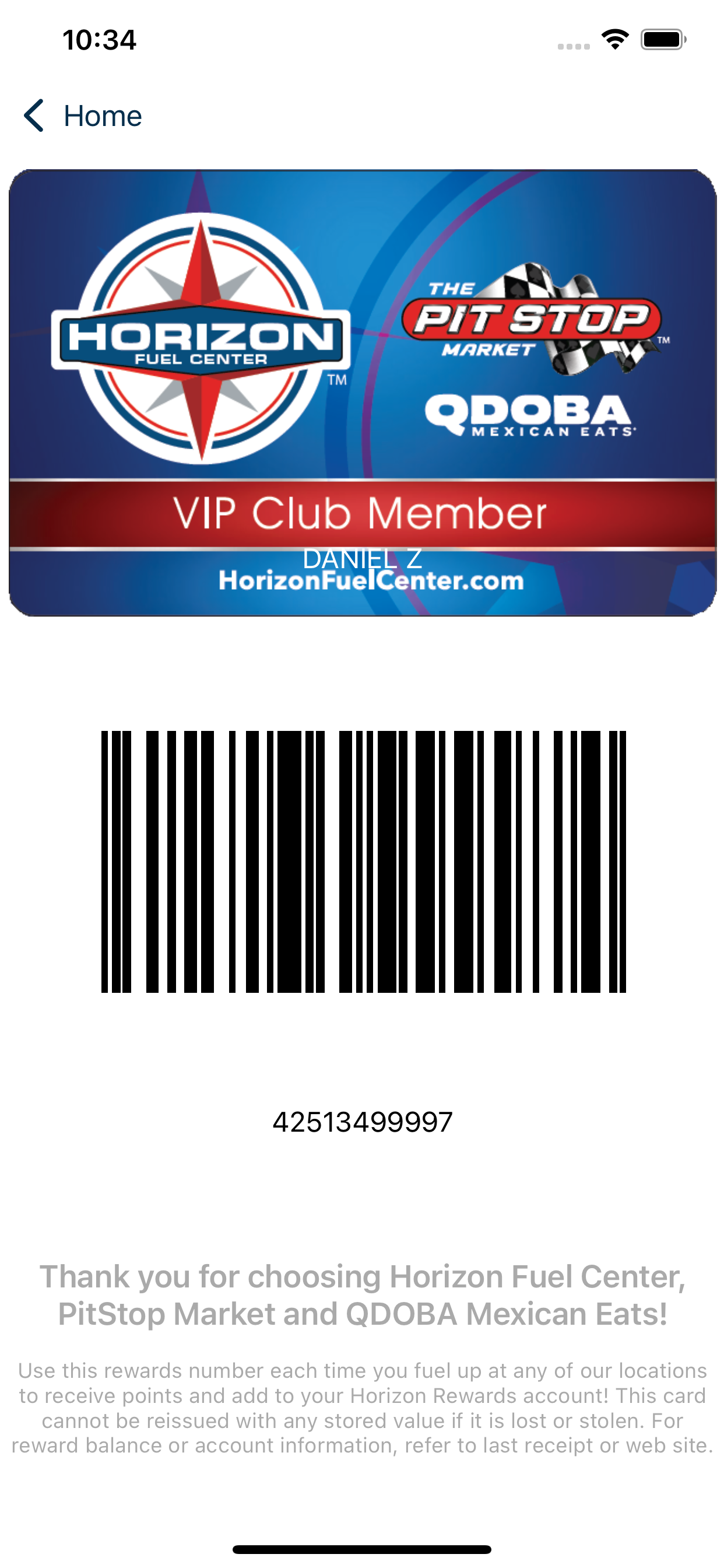 Horizon Rewards