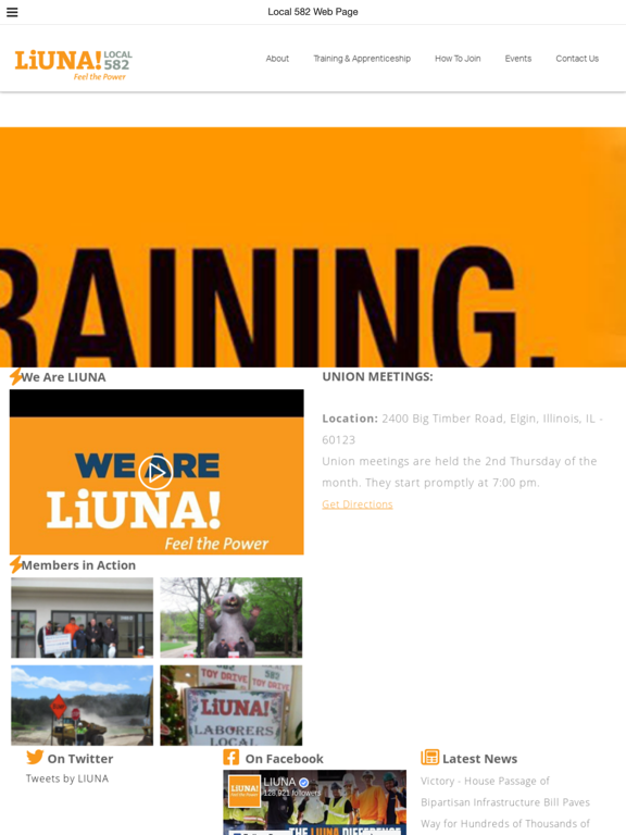 Laborers Local 582 iPad screenshot 2 - Business app