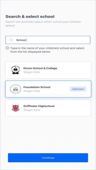 SAFSIMS Parent Screenshot