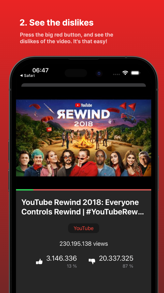 #4. YouTube Dislike Checker (iOS) 由: Firat Sueluenkue