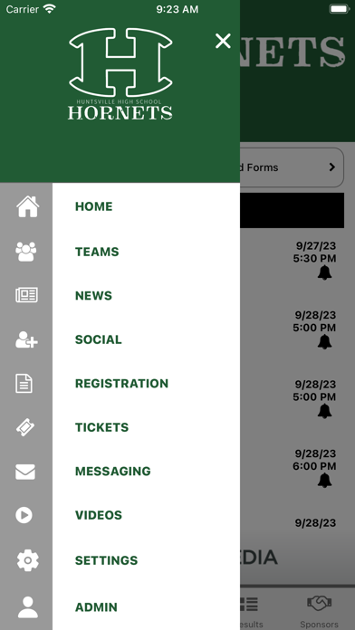 Huntsville Hornets Athletics Screenshot