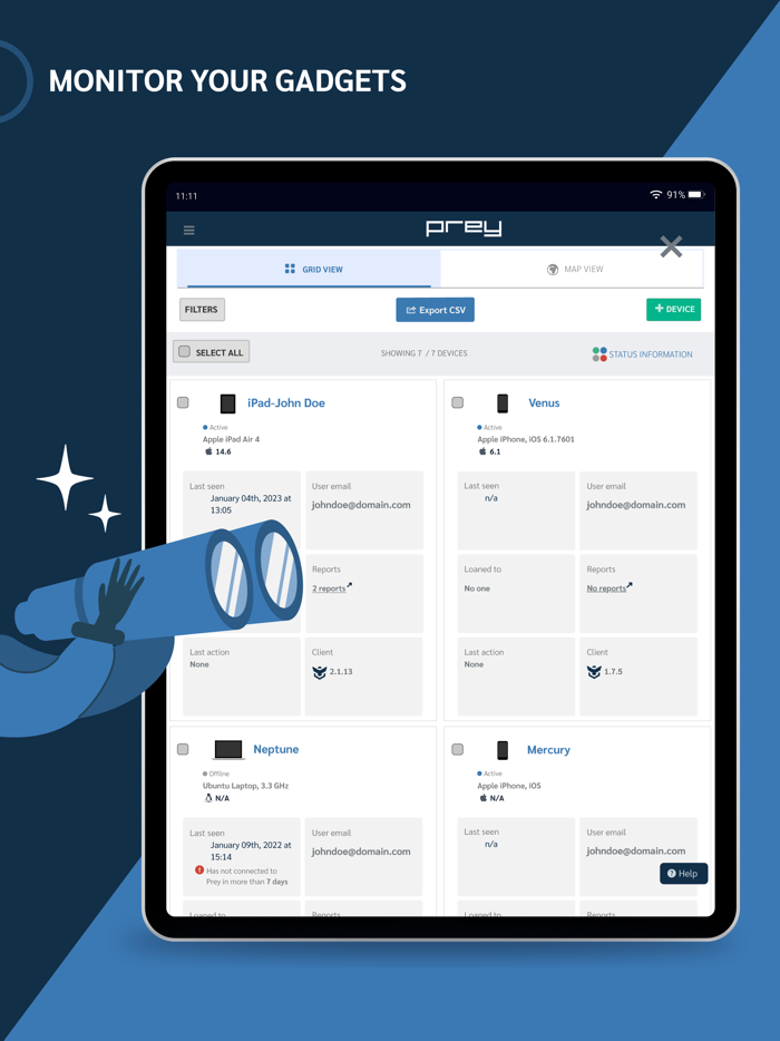 Prey Find My Phone and Security