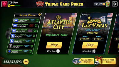 Triple Card Poker Casino Screenshot