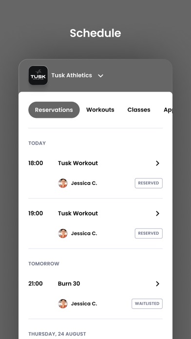 Tusk Athletics Screenshot
