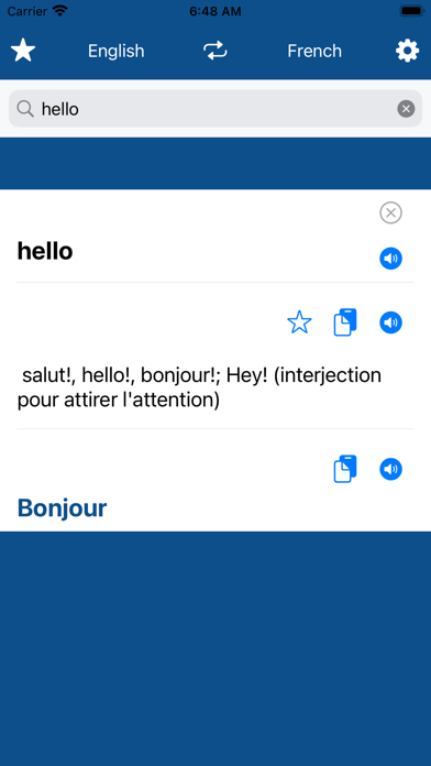 French English Dict Screenshot