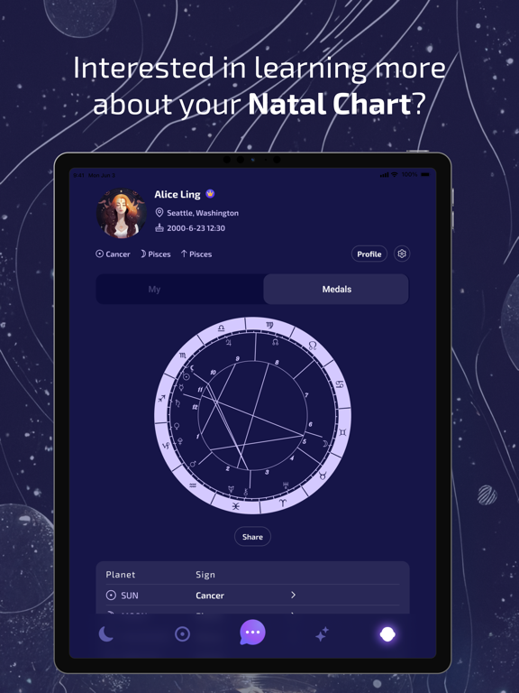 Aistro: AI Horoscope Astrology iPad screenshot 5 - Lifestyle app