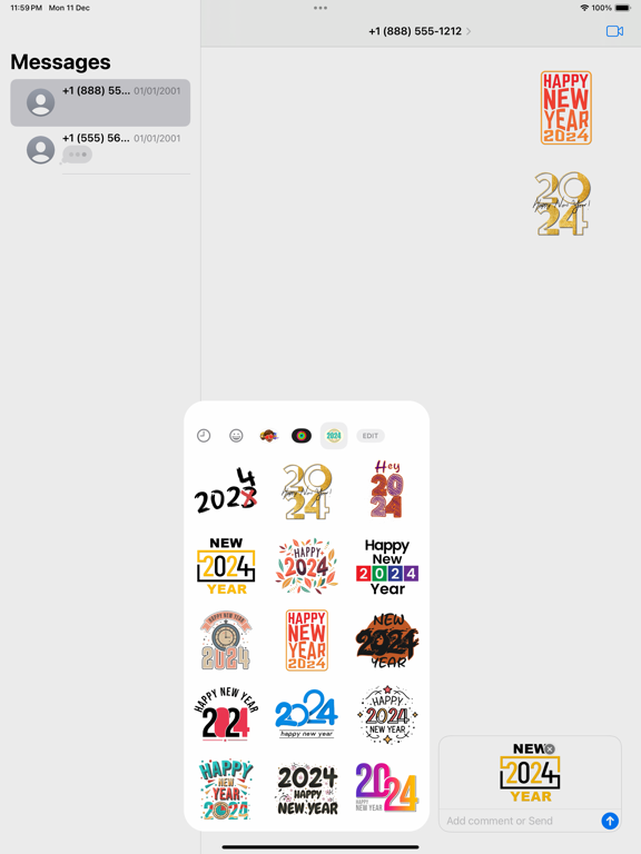 Screenshot #6 pour New Year 2024 Eve Stickers