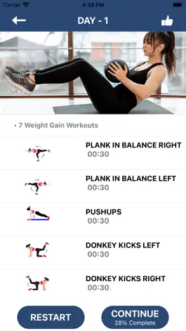 Game screenshot Weight Gain Workouts Food Diet apk