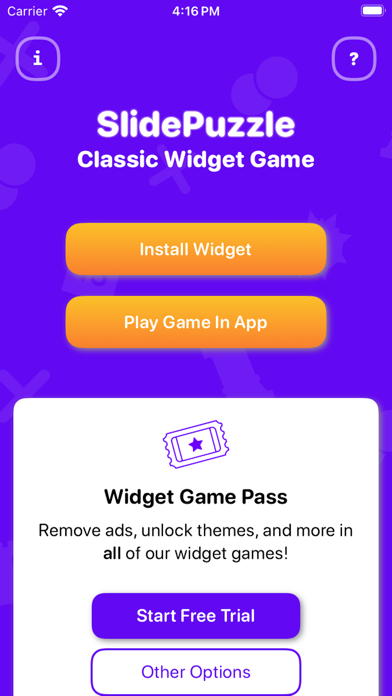 Slide Puzzle Classic Widget Screenshot