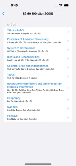 Game screenshot Ôn Thi Quốc Tịch Mỹ apk