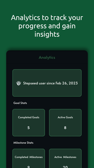 Stepseed: AI Goal Tracker Screenshot