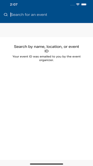 The IIA Events Screenshot