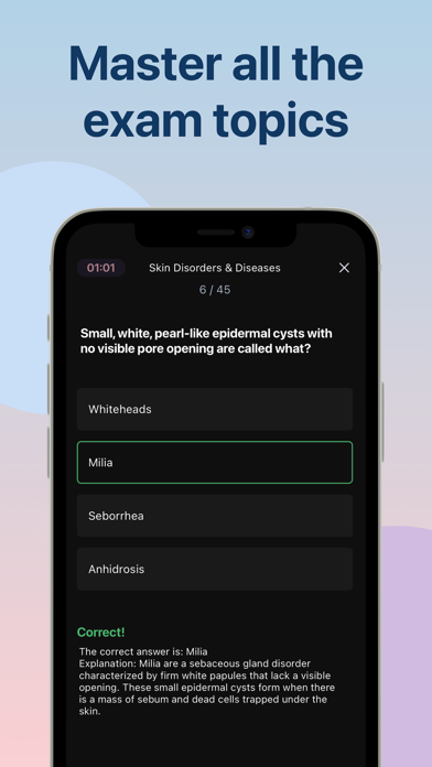 Esthetics State Board Exams Screenshot