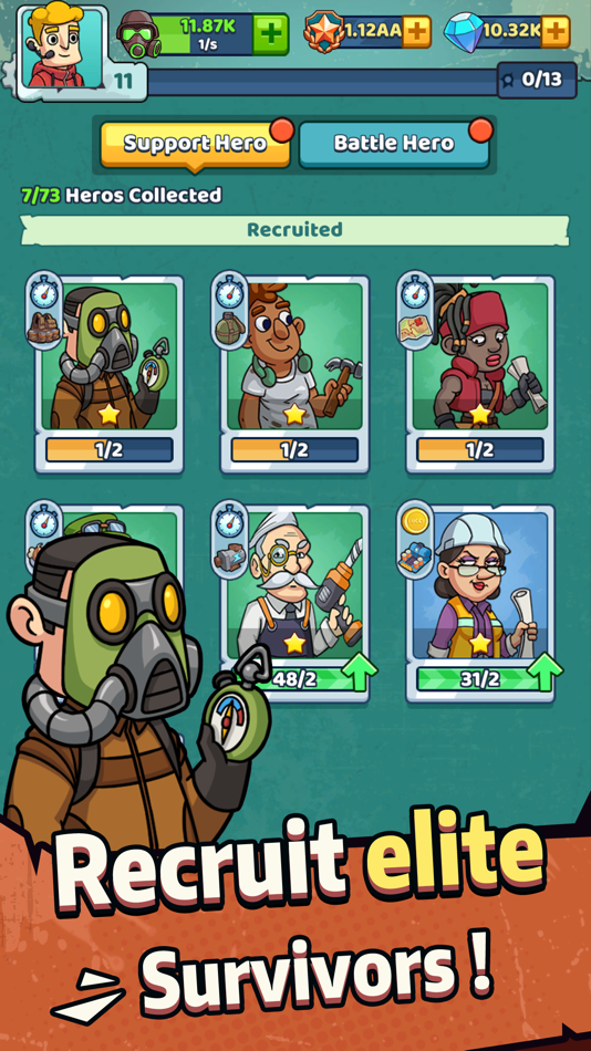 #4. SurvivalAdventure:Idle Clicker (iOS) 由: RONGYUE GAMES