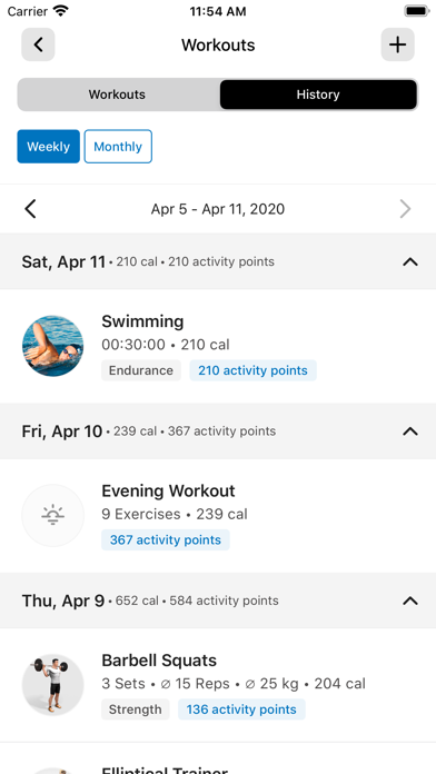 Club Fit. Screenshot