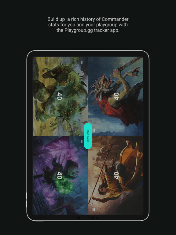 Playgroup - EDH Tracker iPad screenshot 1 - Entertainment app