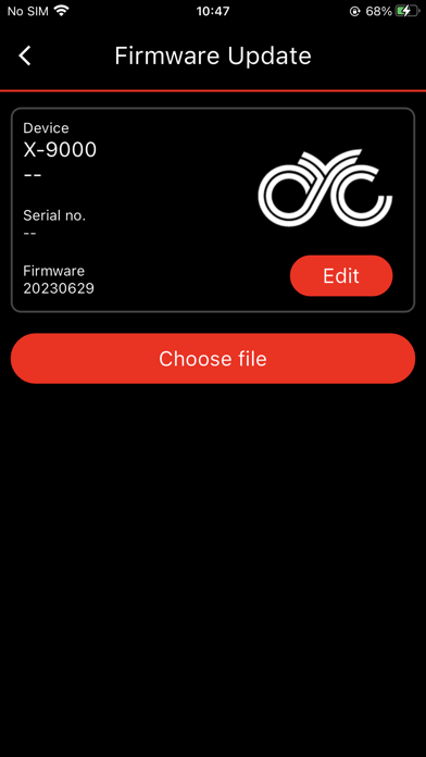E-bike Firmware Update Screenshot