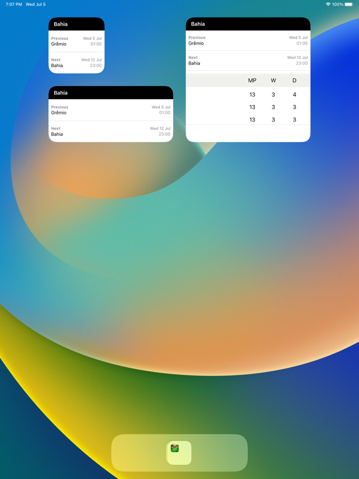 Brasileirão Football Widgets