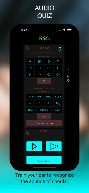 FABULUS Guitar Chords learning Screenshot