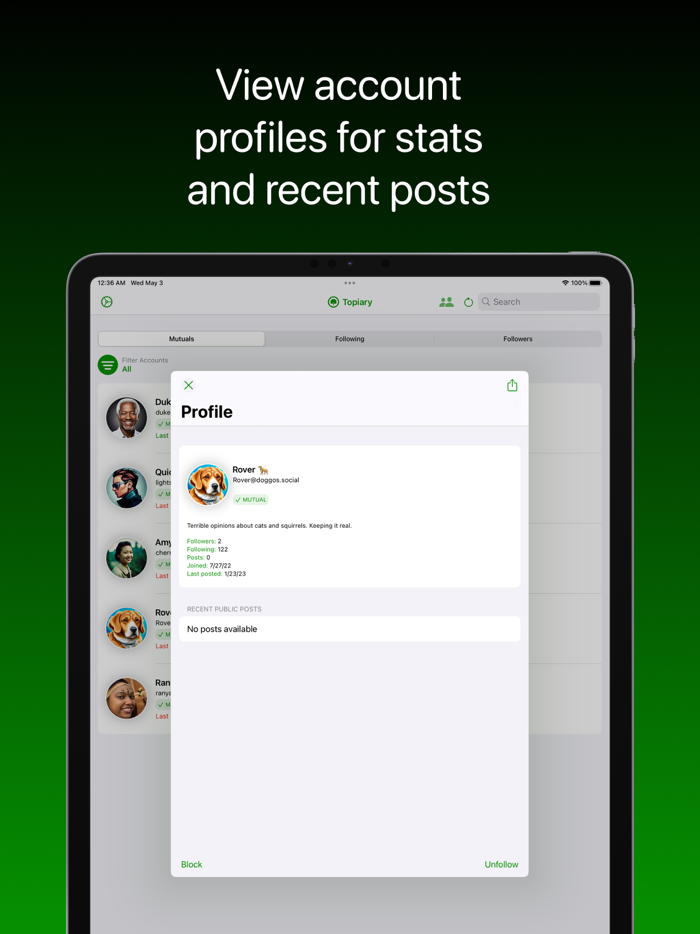 Topiary trim your followers