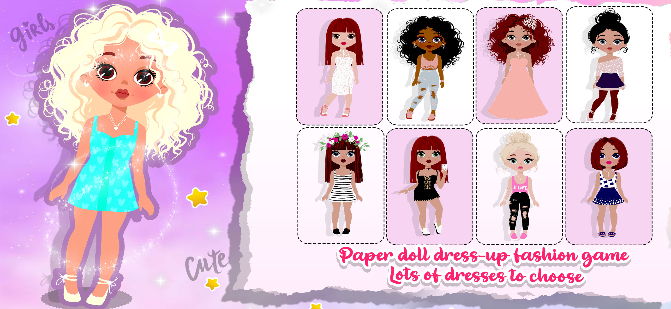 DIY Paper Doll Chibi Dress Up