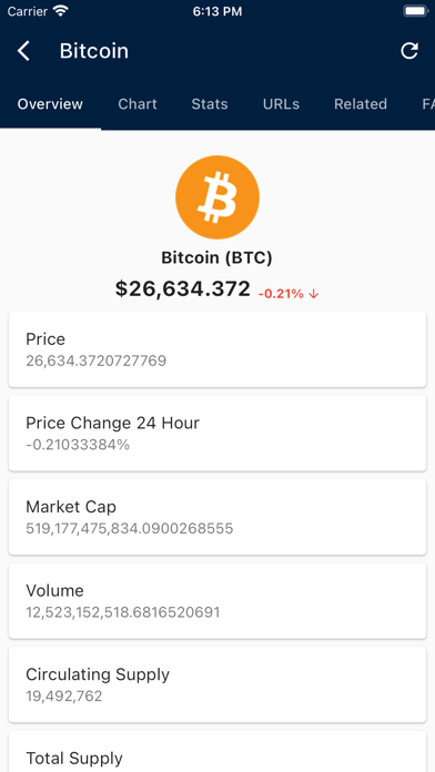Crypto Insights - Price & Info Screenshot